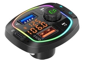 CAR AUTO ELECTRONICS Bluetooth 50 FM Nadajnik bezprzewodowy OD OD OD ODDZIAŁU 21A DUAL USB Szybka ładowarka Wnętrze 245M373078459