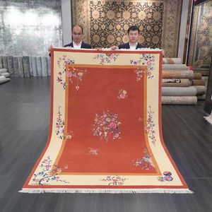 Dywany 5.5'x8 'ręcznie robione ręcznie krew orientalne chińskie wełniane dywan na sprzedaż (CNW23)