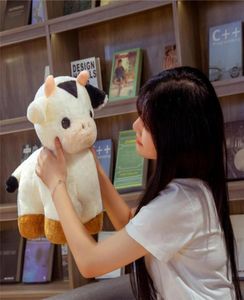 304050cm Lovely Fortune Cow Plush Toys Soft Stuffed Cute Animal Milk Cattle Hug Doll for Kids Baby Birthday Gift LA32098725382798166