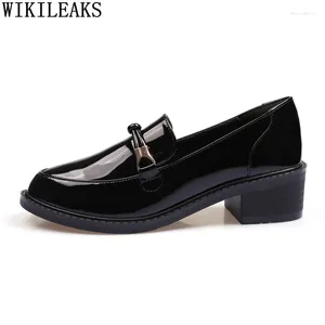 Scarpe casual Lolita Pantent in pelle Slip On For Women Moafer Fashion Korean Oxford Zapatos Casuals Mujer