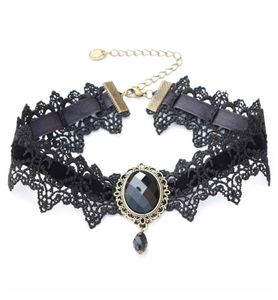 Women With Pendant Lace Necklace Handmade Short Chain Collar Choker Gothic Retro Sexy Costume Jewelry Wedding Vampire Holiday4860897