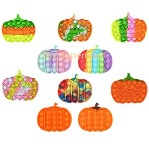 Halloween Pumpkin Shape Push Toys Children Kawaii Kids Antistress Bubble Desktop Educational Gift2533510