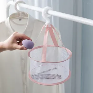 Makeup Brushes Powder Puff Tools Cleaning Storage Organizer Drying Net Bag Beauty Egg Dryer Mesh Rack Hanging Basket Holder