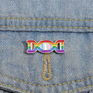 LGBT DNA Emaye Pimleri Özel Lezbiyen Gay Trans Bi Broşlar Yakıt Rozetleri queer Love Is Love Mücevher Hediyesi Ally Friends