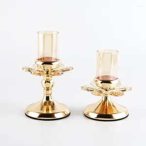 Candle Holders Metal Pillar Holder For Table Centerpiece Nordic Modern Decor Home Decoration Dry Flower Vase