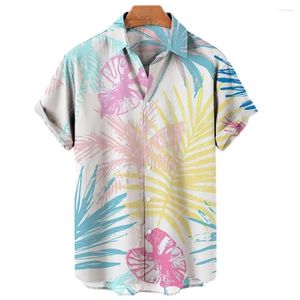 Camisas casuais masculinas Cadiz verão Hawaiian 3D Impresso Floral Male Social Shirt for Blush Men vintage Beach Harajuku y2k Camisas Casuais