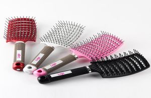 CM007 Kvinnor Hårbotten Massage Comb Wet Curly Denangle Big Curve Hair Brush Comb för salongfrisör Styling Tools Acceptera LOGO 8028318