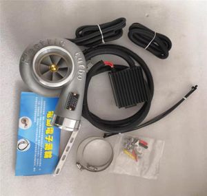 Electric Turbo Supercharger Kit tryck Motorcykel Electric Turbocharger Air Filter Intag för alla bilar Förbättra Speed5614330