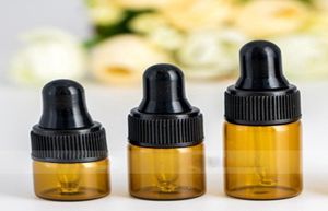 1 ml 2 ml da 3 ml da 5 ml mini bottiglie di vetro di gocce vuote fiale bottiglia di olio essenziale aromaterapia con anavertine di vetro bulk 800009691