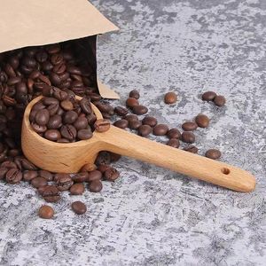 Kawy Długie obranie się drewniana łyżka japońska i koreańska kreatywna sezon deserowa herbata mleczna