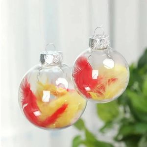 Party Decoration 12pcs Clear Plastic Fillable Decorative Balls Christmas Diy Craft For Bath Bomb Mold Kit