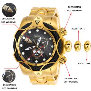 Temeite lüks marka tasarımı su geçirmez saatler erkekler izlemeler kuvars saatler erkekler için kol saatleri relogio dourado maskulino