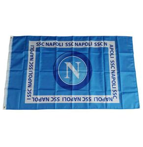 Flagge des Italiens SSC Napoli FC 3x5ft 150 x 90 cm Dprinting 100D Polyester Innenabdeckung Outdoor Dekoration Flagge mit Messing -Teilen 5959888