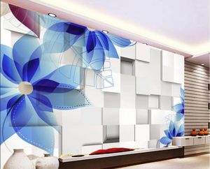 Papéis de parede 3D papel de parede estereoscópico de decoração caseira flores bloqueie cenário de TV para sala de estar