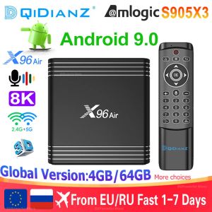 Box TV Box Android Smart TV Box X96 Air Android 9.0 8K Dual WiFi BT Media Player Spela Fast TV Set Top Box X96Air vs H96Max