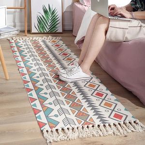 Carpets Bohemian Style Cloth Weave Rugs For Living Room Bedroom Decor Tassels Tapete Floor Door Mat Coffee Table Sofa Area Home