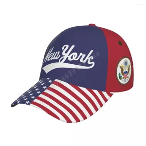 Caps de bola unissex Estados Unidos bandeira EUA York Baseball Cap -chapéu patriótico para fãs de futebol homens homens