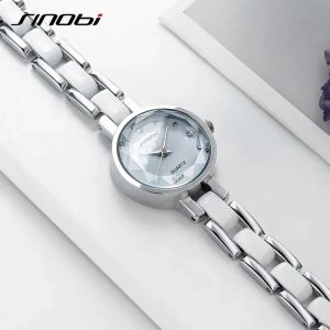 Mulheres relógios estampas de flores diamante preto/branco pequeno mostrador elegante Japão Importado Bracelet Watches Watches Watch Watch Watch