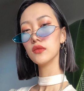 Solglasögon Metal Women Luxury Cat Eye Brand Design Mirror Rose Gold Vintage Cateye Fashion Sun Glasses Lady Eyewear2437575