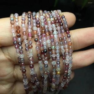 Decorative Figurines 3.5mm To 3.8mm Sale Natural Mixed Gemstone Crystal Healing Faceted Bead Bracelet Fahsion Jewelry Gift For Friends