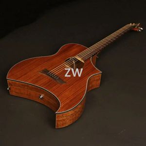 Gitarre 40in Electric Acoustic Gitarre scharfe Schnittwalle Walnuss Top Backside gute Qualität Bester Wahl für Valentines
