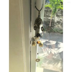 Dekorative Figuren im Freien im Freien lebende Wind Garten Röhren Glocken Kupfer 3 -Yard -Türfenster hängen nach Hause Dekoration