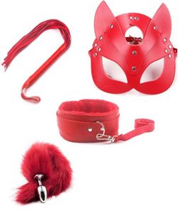 Andra evenemangsfestleveranser Erotic Cosplay Whip Eye Mask Metal Anal Pg Tail Sexig Half Face BDSM Par Sex Toys Stage Performan3409832