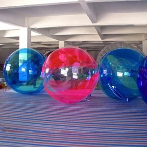 2m 0,8 mm PVC Uppblåsbart vatten som går ballzorberingsvatten Ballroller Boll för plast Ball Water Dance Balloon Game Free Ship 240411