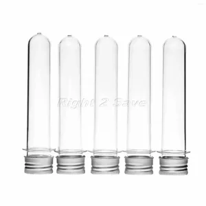 Speicherflaschen 5pcs 40 ml Plastikrohr Aluminiumkappe Transparente Testrohre Impact Carve Cosmetic Flaschen Maske Badesalz Clear Container Behälter