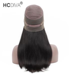 HCDiva Hair Product 360 Wig Lace Lace Humer Hair Breaded مسبقًا 150 كثافة البرازيلية على التوالي