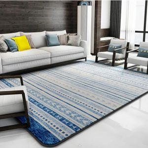 Carpets Simple Style Striped Bedside Carpet 200 240cm Living Room Coffee Table Rectangle Ground Mat Decoration Floor