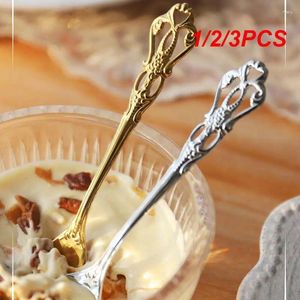 Кофе Scoops 1/2/3PCS Сердечная десертная ложка из нержавеющей стали Серебряная чайная смесь столовые приборы кухонные аксессуары