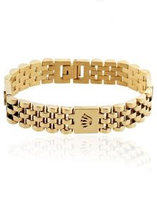 Luxury Fashion Speedometer Bangle Charm Crown Gold Chain Bracelet Men Watch Jewelry Accessories9864787