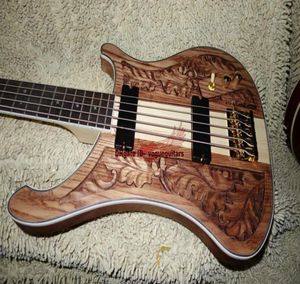 Nya 5 strängar 4003 Bass Guitar Wood Manual Sculpture Electric Bass Colored 4429944