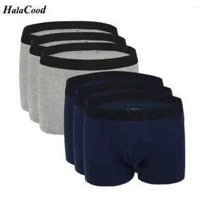 Underpants 6Pcs/lot Loose Home Shorts Cotton Boxers Mid-Waist Casual U-Convex Pouch Panties Breathable Fashion Men's Sleep Bottoms