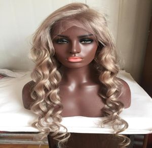 13x4 Pre -Stucked Honey Blond Wavy Remy Hair Brazylijskie koronkowe peruki z włosami dla kobiet3678076