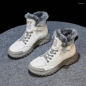 Casual Shoes Careaymade-Winter Platform For Women Designer Luxury Sneakers Plysch Sport Flats Snö Ankelstövlar Tennis Kvinna