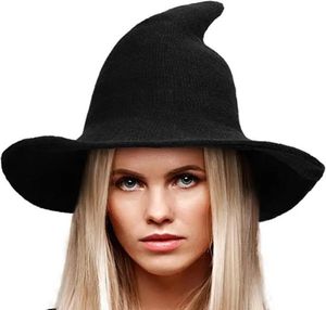 Halloweenowy czapka wełna wełna świąteczna na Halloween Składany kostium kulka słoneczna wiedźma spiczasta rybak hats5036505