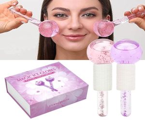 Ice Globes for Facies Cooling Face Massage Roller för daglig hudvård åtdragar huden Minska puffiness och mörka cirklar6880964