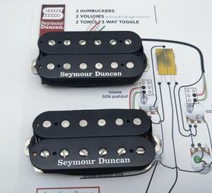 Seymour Duncan Pickups SH4 JB SH2Nジャズロッドハンバッカーブラックギターピックアップ1セット2178614