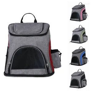 Cat Carriers Backpack Oxford Tessuto Oxford Carrier Ventilato Colpo in uscita Portable Puppy Kitten Outdoor Traveling Pet Supplies