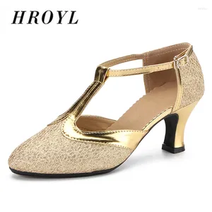 Dance Shoes Fashion Latin Women Ballroom Fitness Dancing Five Colors Modern Soft-Sole Various Heights