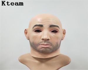 Manlig ansiktsmask latex silikon machina realistiska mänskliga hud masker halloween dans maskerad vacker crossdress mask avslöja kvinnor5165393