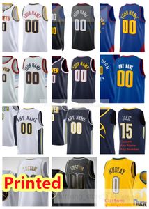 Printed Basketball Jersey Nikola Jamal Aaron Reggie 7 Jackson 50 Gordon 27 Murray 15 Jokic Michael 1 Porter Jr. Kentavious 5 Caldwell-Pope Christian 0 Braun