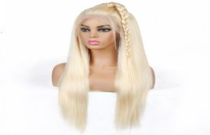 ISHED 13X1 T PART WIG BLONDE COLURE BRASILIAN PRINGE HUN HARS WIGS 613 Кружевый парик для женщин всех возрастов Peruvian Indian7030657