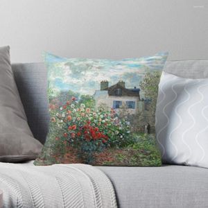 Pillow Claude Monet Artist's Garden Argenteuil Fine Art Throw Cover Set Rectangular Sofa Covers