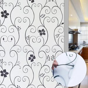 Window Stickers 100 30cm Privacy Film Frosted Decorative Glass Door Static Decor Self-adhesive Sticker Heat Control Anti UV