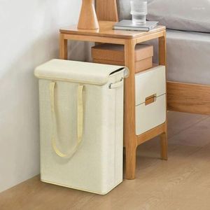 Laundry Bags Foldable Bathroom Dirty Basket With Lid Portable Household Storage Collapsible Toys Holder Handle Bag