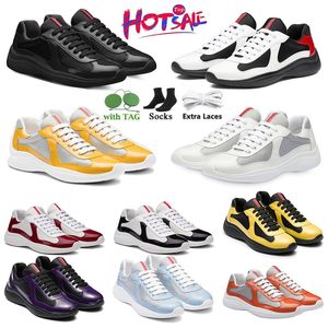 Designer Americas Cup XL Casual Shoes Patent Leder Flat Trainer Outdoor Sneakers Mesh America Cup für Männer Schnürung Jogging Sneaker Weichgummi-Mode Größe 38-46