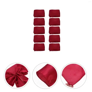 Stol täcker 10 st satin Sashes Wedding Party Red the Flex Belt Tie Back Baby Decor Ribbons Chiffon Dekorativa bågar